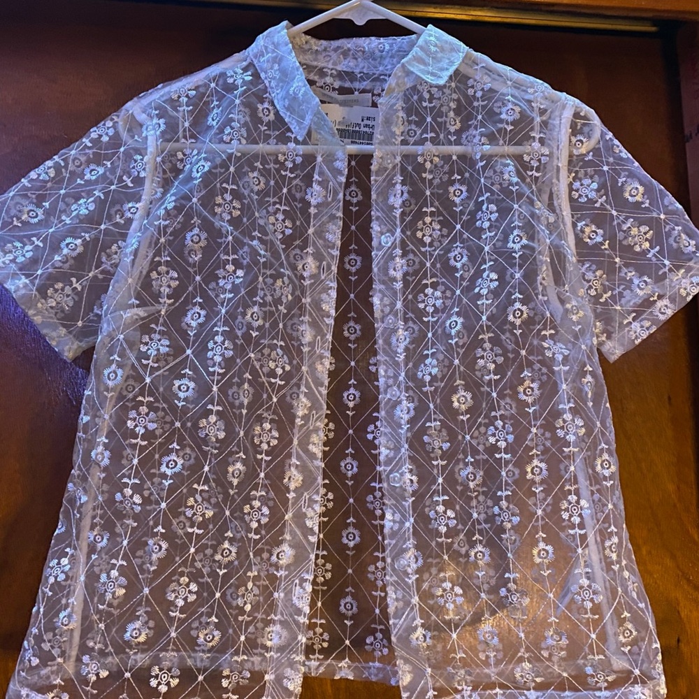 Mesh button up